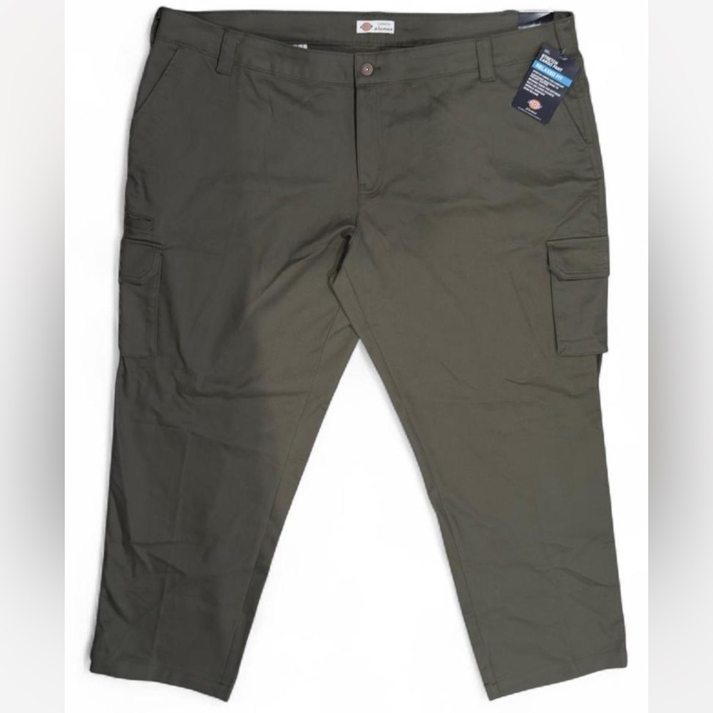 Dickies Plus Size Relaxed Fit Stretch Cargo Straight Leg Pants Utility Workwear - Picture 2 of 8